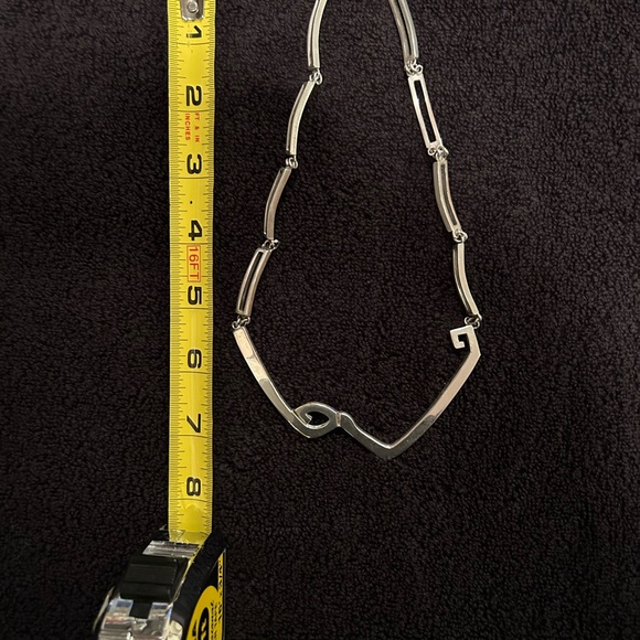 Erika Hult De Corral RIC Geometric Sterling 18” Modernist Necklace. - Picture 6 of 6